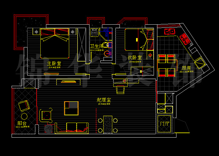 世茂濱江2棟3單元3102室 戶(hù)型